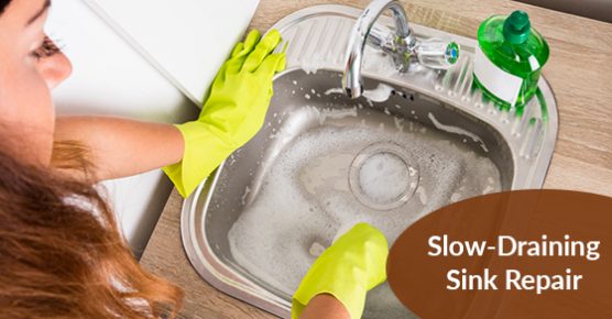 fixing a slow draining kitchen sink